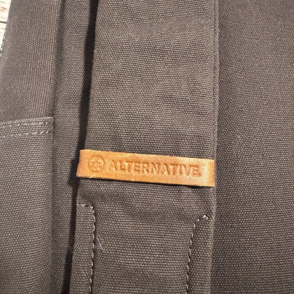 Alternative Brand Canvas Backpack w/ Leather Bottom‎ Brown Bag